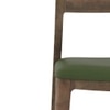 Aero Solid Wood 6 Seater Dining Table With 6  Clarke Dining Chairs (Finish : Danish Walnut, Chair Colour : Olive Leatherette)