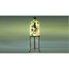 Scarlette White Glass Shade Floor Lamp With White Metal Base