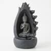 Water Fountain Lotus Sanctuary Buddha Water Fountain in Dark Grey Colour