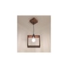 Quattro Brown Solid Wood Single Hanging Light