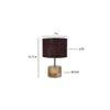 Loyall Brown Natural Fiber Shade Table Lamp with Natural Wooden Base