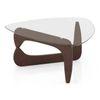 Noguchi Abstract Solid Wood Coffee Table In Dark Walnut Finish