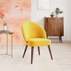 Toled Accent chair Velvet in Yellow Color