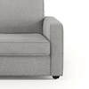 Apollo Compact Fabric Sectional Compact Sofa (Colour : Vapour Grey, Cushion : Soft, Back Type : Regular, Seating Capacity : Left Aligned 3 Seater + Left Aligned Chaise)
