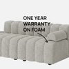 Chiccomfort Wood 3 Seater With Upholstery Non Storage Sofa In White Colour