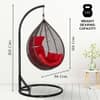 Premium Egg Single Seater Liner Swing Chair Red