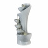 Light Grey Fiber Glass 7 Stacked Chalice Water Fountain