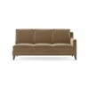 Abbey Sectional Sofa (Colour : Fawn Velvet, Cushion : Hard, Seater : Left Aligned 3 Seater + Left Aligned Chaise)