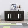 Hexa Red Multipurpose Storage Cabinet With 2 Drawer 4 Door in Flower Wenge Colour