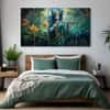 The Castle Decor Krishna Ji Wall Painting Wooden Framed 27x48 Inch (Style 18)