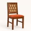 Globally Indian Helene Solid Sheesham Wood 6 Seater Dining Table Set 6 Chairs Navy Blue