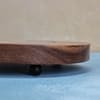 Ireka Homes Kaarigari Acacia Wood Trivet with Metal Legs (8x1.5 in)