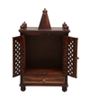 Xman Sheesham Wood  Prayer Unit In Provincial Teak Finish