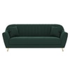 Rivo Velvet 3 Seater Sofa In Green Color