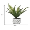 Diamon Patterned Pot With Artificial Plant
