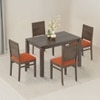 Atlas Solid Wood 4 Seater Dining Table With Atlas Dining Chair Set