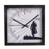 Shri Ram Wooden Wall Clock with Devotional Silhouette Design