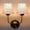 Devansh Metal Electric Wall Light in Gold Colour with Multi Shade Count of 2 Lights