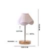 Devansh Off-White Cotton Vintage  Lamp With Natural  Wood Base  & Steel Pipe  (12X19.25)