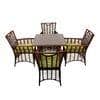 Taree Wicker Table And Chair Set In Brown Dual Tone Finish