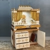 D'Dass Dark Polish Mdf and Sheesham  Wall Hanging Wooden Temple For Pooja