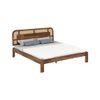 Sunburst Solid Wood King Size Non Storage Bed In Provincial Teak Finish