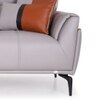 Jonas 2 Seater Leatherette Sole in Oyster Grey Colour