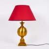 Faris Metal Table Lamp With Maroon Cotton Shade