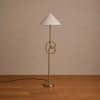 Knot Handicrafted Floor Lamp in Brushed shiny crome finish and White Colour