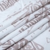 White Abstract 400 Tc Cotton Flat Super King Size Bedsheet With 2 Pillow Cover