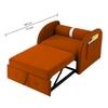 Jayen 1 Seater Pull Out Sofa cum Bed  in Orange Colour