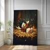 The Castle Decor Cartoon Millionaire Duck Wall Art Framed Painting 20x30 Inch