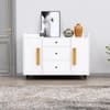 Hexa Red Multipurpose Storage Cabinet With 3 Drawer 2 Door in Frosty White Colour