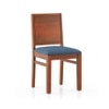Atlas Solid Wood 4 Seater Dining Table With 4 Atlas Dining Chairs (Finish : Honey, Chair Colour : Baltic Blue)