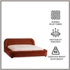 Casa Haven Relax Queen Size Bed in velvet With Engineered Hardwood Frame & Hydraulic Storage