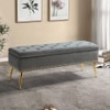 Kajana 2 Ottoman with Storage Color in Dark Grey