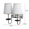 Eliante Cloth Shade Wall Lights Mild Steel & Fabric Material Silver, Chrome & White Finish