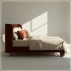 Nobella Opal King Size Bed in Orange Velvet with Spherical Legs, Oak Wood Frame & Hydraulic Storage