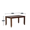 Catrice Solid Wood 6 Seater Dining Table in Provincial Teak Finish