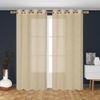 Solid Pack of 2 Pieces Sheer Window Curtain