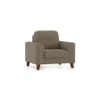 Verona Premium 1 Seater Fabric Sofa in Mist Brown Colour