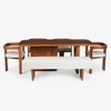 Attica Solid Wood Dining Table with Six Chairs in White Colour