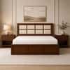 Eshaan Solid Wood Compact King Bed Hydraulic Storage Provincial Teak Finish Mattress 72 x 72 Inches