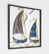 W-Ivy Abstract Metal Wall Decor in Multicolor Set of 1