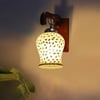 Devansh Solid Wood Electric Wall Light in Brown Colour with Multi Shade Count of 1 Light