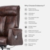Endeavour High Back Leatherette Office Chair In Brown Colour