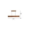 Elegant Baton Brown Solid Wood Single Hanging Light