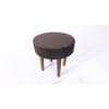 Nayla Solid Wood Stool in Grey Velvet Fabric