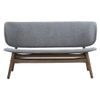 Scandinavian Polara Two Seater Lounge Chair Grey Cocoa Finish