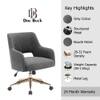 Doe Buck Lotsee Modern Grey Boucle Office Chair